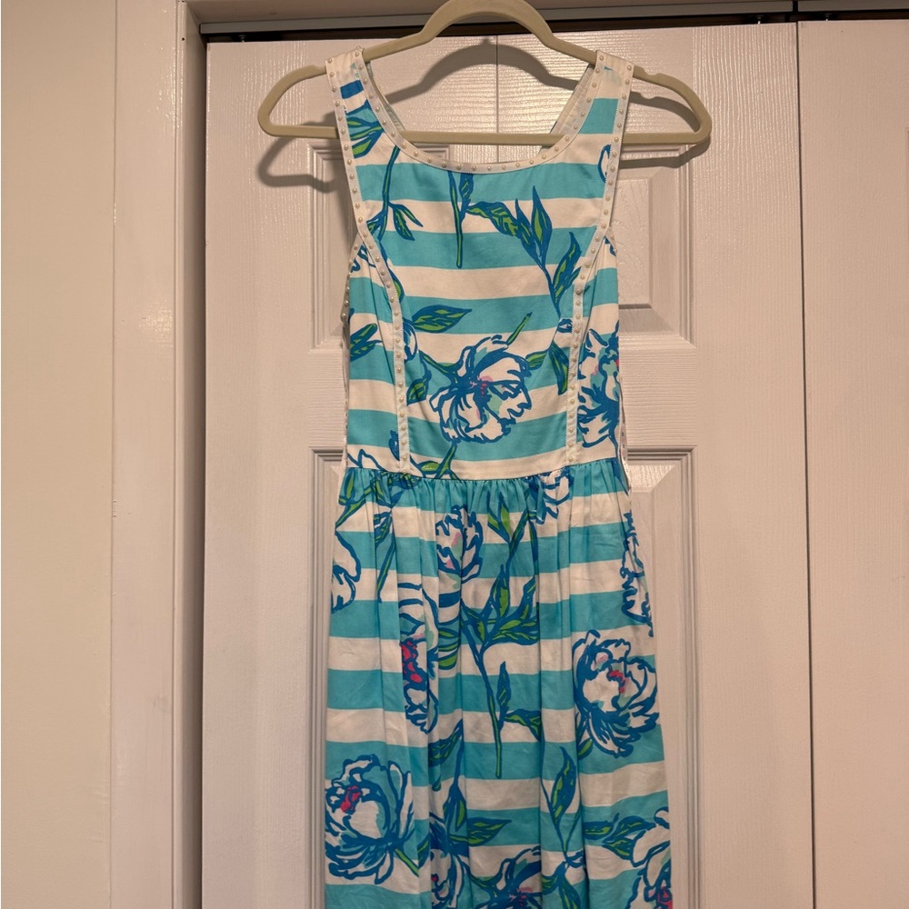 Lilly Pulitzer Turquoise and White Dress